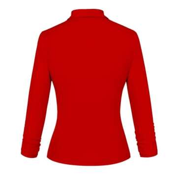 Hybrid & Company Women Super Comfy Ponte Office Blazer JK1131 1073T RED M