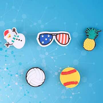 YAZO 50 pcs Random Shoe Charms for Shoe & Bracelet Wristband party gifts