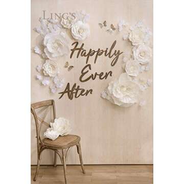 Ling's Moment Paper Flower Decorations Set of 9(8''-4'' Assorted), Handcrafted Artificial Crepe Paper Peony for Wall Nursery Wedding Backdrop Bridal Shower Centerpiece Monogram 15th Birthday