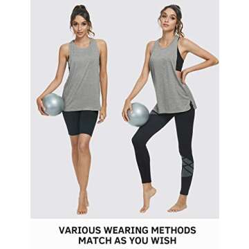 Cosy Pyro Workout Tank Tops for Women - 4 Pack