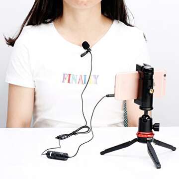 BOYA by M1 Lavalier Microphone for Smartphones Canon Nikon DSLR Cameras Camcorders Audio Recorder PC