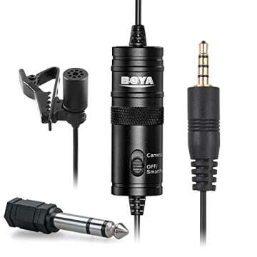 BOYA by M1 Lavalier Microphone for Smartphones Canon Nikon DSLR Cameras Camcorders Audio Recorder PC