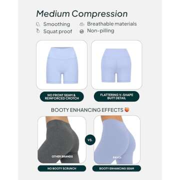 PAVOI ACTIVE Buttery Soft Yoga Workout Shorts for Women - High Waisted Butt Sculpting 6" Gym Biker S...