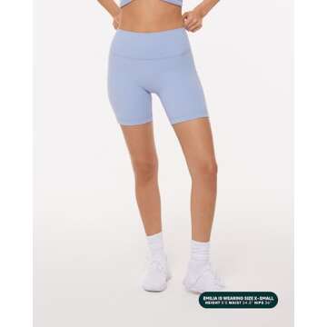 PAVOI ACTIVE Buttery Soft Yoga Workout Shorts for Women - High Waisted Butt Sculpting 6" Gym Biker Shorts - FlexFlow - 2X, Seabreeze