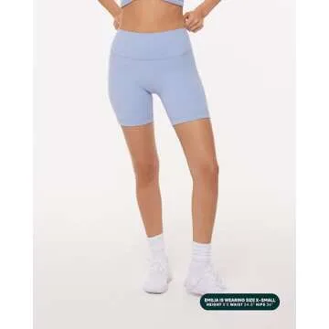 PAVOI ACTIVE Buttery Soft Yoga Workout Shorts for Women - High Waisted Butt Sculpting 6" Gym Biker Shorts - FlexFlow - 2X, Seabreeze