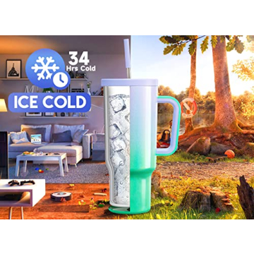 Meoky Leak-proof 40oz Tumbler with Straw - Stylish & Insulated