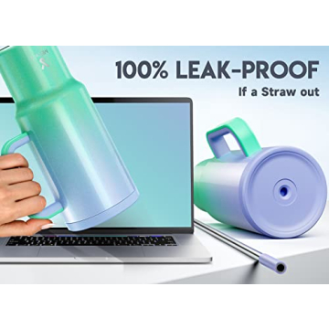 Meoky Leak-proof 40oz Tumbler with Straw - Stylish & Insulated