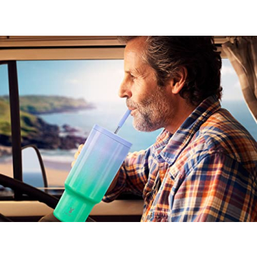 Meoky Leak-proof 40oz Tumbler with Straw - Stylish & Insulated