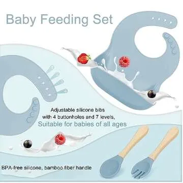 Mrkyy Silicone Baby Feeding Set: Non-Toxic Toddler Feeding Essentials