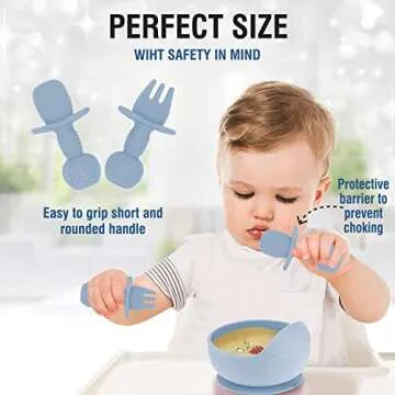 Mrkyy Silicone Baby Feeding Set for Safe Self-Feeding