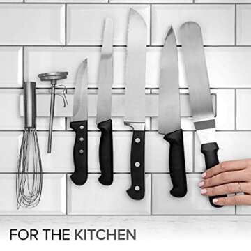 14 Inch Stainless Steel Magnetic Knife Bar - Use as Knife Holder, Knife Rack, Knife Strip, Kitchen Utensil Holder and Tool Holder