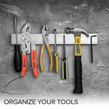 14 Inch Stainless Steel Magnetic Knife Bar - Use as Knife Holder, Knife Rack, Knife Strip, Kitchen Utensil Holder and Tool Holder