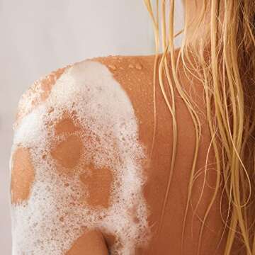 LaLicious Brown Sugar Vanilla Shower Oil & Bubble Bath - Shower Cleanser with Topical Probiotics & Grapeseed Oil, No Parabens (10oz)