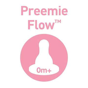 Dr. Brown's Ultra-Preemie Narrow Baby Bottle Nipple, Specialty Extra Slow Flow Rate, 100% Silicone Bottle Nipple, BPA Free, 0m+, 6 Pack