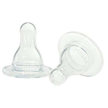 Dr. Brown's Ultra-Preemie Narrow Baby Bottle Nipple, Specialty Extra Slow Flow Rate, 100% Silicone Bottle Nipple, BPA Free, 0m+, 6 Pack