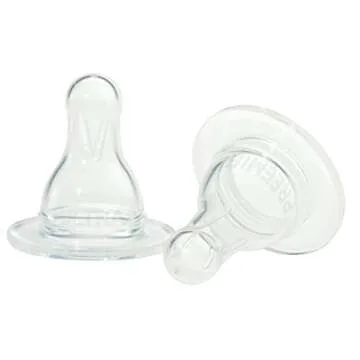 Dr. Brown's Ultra-Preemie Narrow Baby Bottle Nipple, Specialty Extra Slow Flow Rate, 100% Silicone Bottle Nipple, BPA Free, 0m+, 6 Pack
