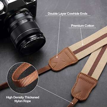 Stylish Adjustable Camera Strap for Photographers