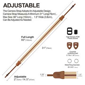 Stylish Adjustable Camera Strap for Photographers