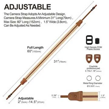 Stylish Adjustable Camera Strap for Photographers