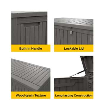 EAST OAK 180 Gallon Waterproof Storage Box for Outdoors