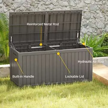 EAST OAK 180 Gallon Waterproof Storage Box for Outdoors