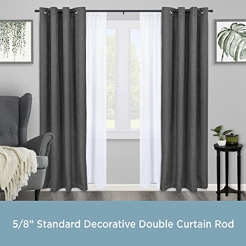 Kenney Scroll Ball Decorative Double Curtain Rod - Adjustable