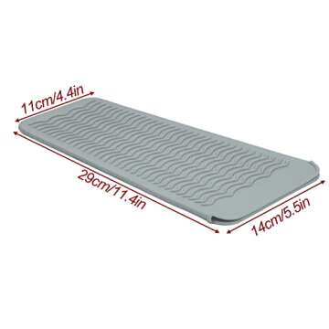 1Pack Silicone Heat Resistant Mat Pouch for Hair Straightener, Curling Iron, Flat Iron and Hot Hair Tools Grey