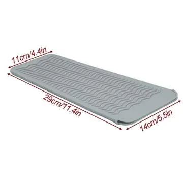 1Pack Silicone Heat Resistant Mat Pouch for Hair Straightener, Curling Iron, Flat Iron and Hot Hair Tools Grey