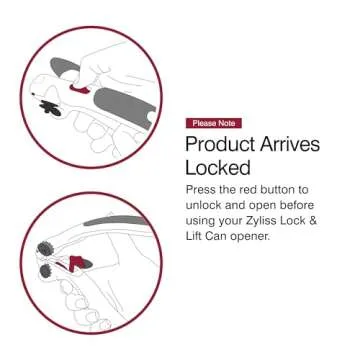 Zyliss Lock N' Lift Can Opener - Manual Can Opener with Built-In Magnet - Safety Can Opener with Stainless Steel Wheel - Handheld Kitchen Tool & Gadget - Green, 7.5"