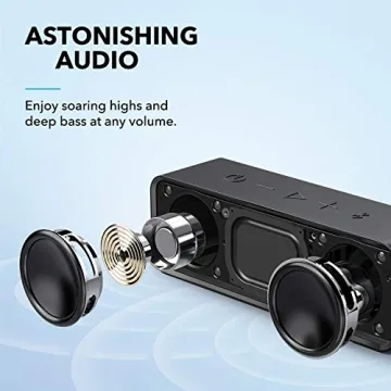 Anker Soundcore Upgraded Bluetooth Speaker - IPX5 Waterproof, 24H Playtime, Portable Wireless Speake...