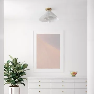 Globe Electric Novogratz 2-Light Brass Flush Mount Ceiling Light