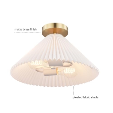 Globe Electric Novogratz 2-Light Brass Flush Mount Ceiling Light
