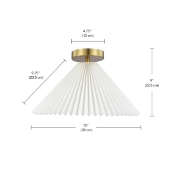 Globe Electric Novogratz 2-Light Brass Flush Mount Ceiling Light