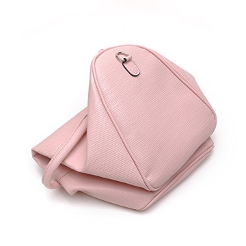 Efanliu Women's Weekend Duffle Bags Cute Faux Leather Travel Totes Waterprooh, Pink, Medium