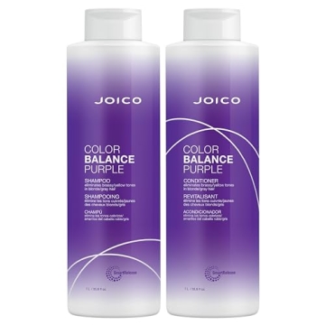 Joico Color Balance Purple Shampoo & Conditioner Set | Eliminate Brassy and Yellow tones | For Cool ...