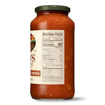Rao's Homemade Mushroom and Bell Pepper Sauce, 24 oz, Tomato Sauce, All Purpose, Keto Friendly Pasta Sauce, Premium Quality Tomatoes from Italy, Mushrooms, and Bell Peppers