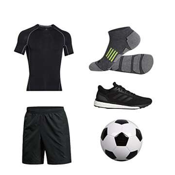 JOYNÉE Men's 6 Pack Athletic No Show Performance Cushioned Low Cut Running Socks,Grey,Sock Size:10-13