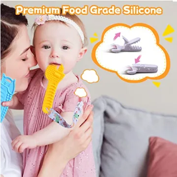 Mgtfbg Baby Teething Toys Set - Safe BPA Free Silicone 5-Pack