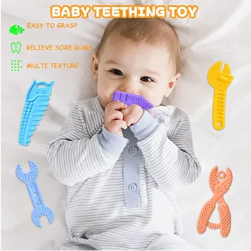 Mgtfbg Baby Teething Toys Set - Safe BPA Free Silicone 5-Pack