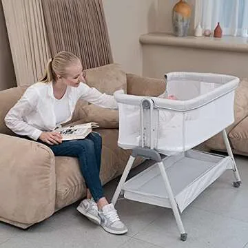ANGELBLISS Baby Bassinet Bedside Sleeper for Newborns