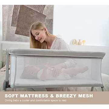 ANGELBLISS Baby Bassinet Bedside Sleeper for Newborns