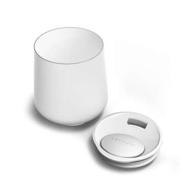 Fellow 12 oz Ruby Wine Tumbler - Insulated Stainless Steel Wine and Cocktail Tumbler with Ceramic In...