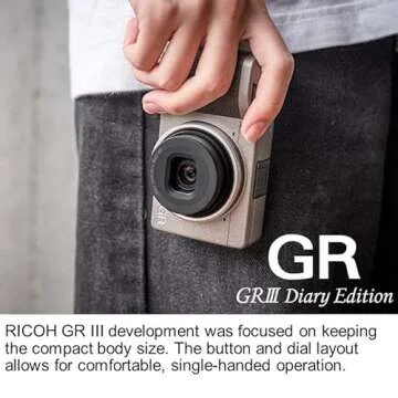 Ricoh GR III Diary Edition, Metallic Warm-Gray Body with Dark Brown Grip and Natural Silver Ring, Digital Compact Camera with 24MP APS-C Size CMOS Sensor, 28mmF2.8 GR Lens (in The 35mm Format)