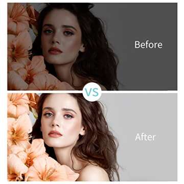 sensyne 10” Desk Ring Light with Stand & Phone Holder for Computer, LED Selfie Ring Light for Phone Photography, Webcam Light for Laptop/Video Conference Lighting/Makeup/Live Streaming, Black