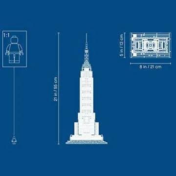 LEGO Architecture Empire State Building Model Kit 1767 Pieces