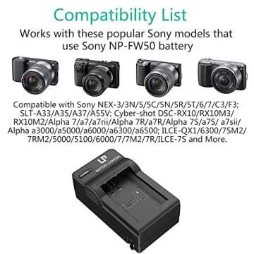 NP-FW50 Battery Charger for Sony Cameras - Reliable & Fast