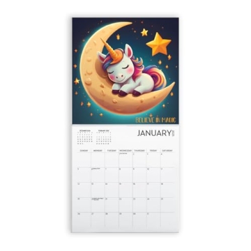 Magical Unicorn Calendar 2025 with Fun Stickers