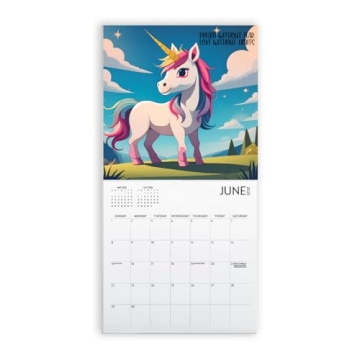 Magical Unicorn Calendar 2025 with Fun Stickers