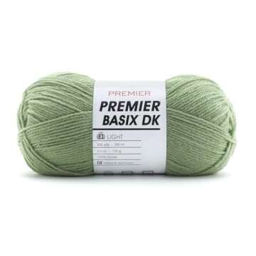 Premier Yarns Basix DK Weight Yarn, Made of Acrylic, Ideal Yarn for Crocheting and Knitting, Machine...