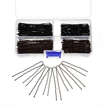 Hicarer U Shaped Hair Pins - 200 Black & Brown Hair Clips